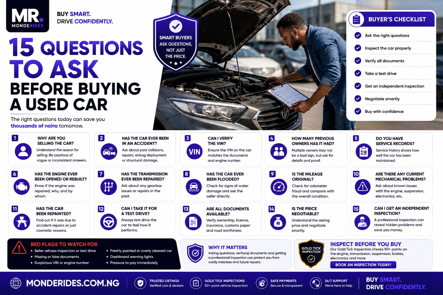 15 Questions You Must Ask Before Buying Any Used Car in Nigeria (2026 Checklist)