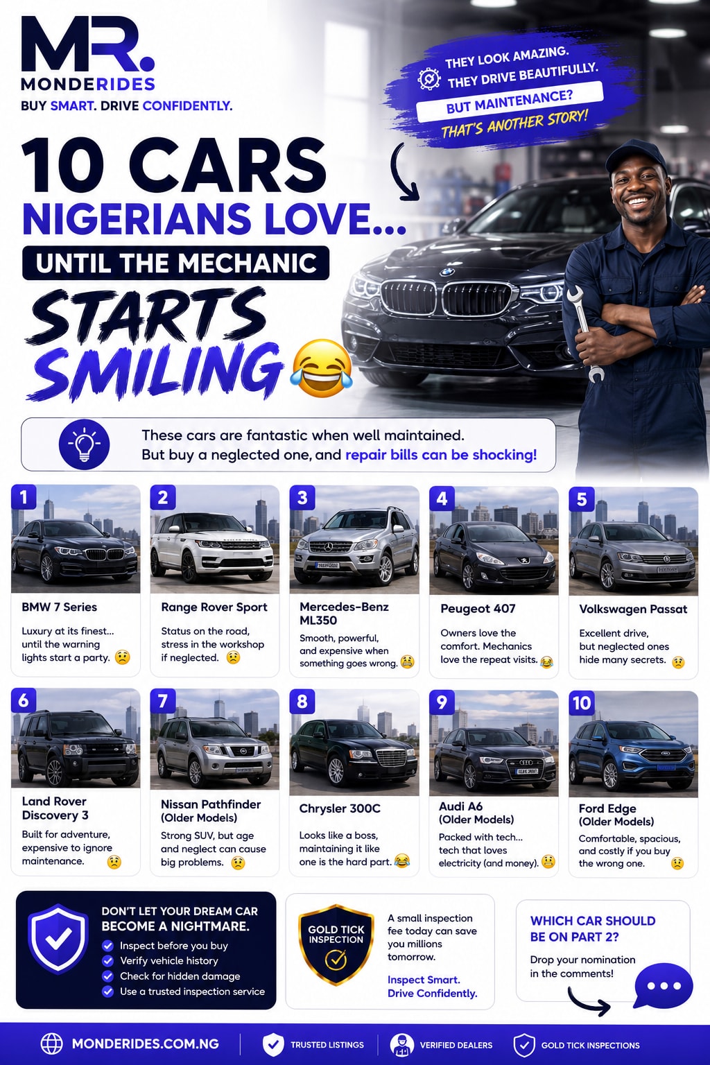 10 Cars Nigerians Love... Until the Mechanic Starts Smiling 😂