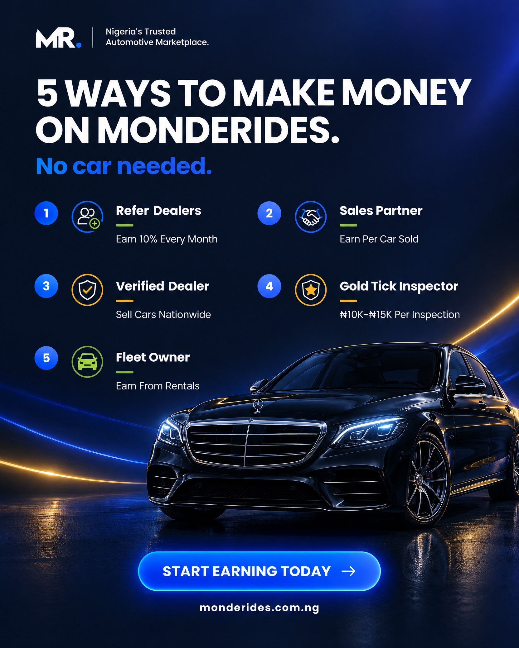 5 Ways to Make Money on MondeRides in Nigeria 2026 — Without Owning a Single Car