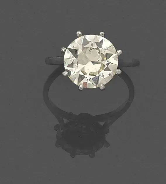 BAGUE solitaire avec diamant taille brillant (2,86 cts)