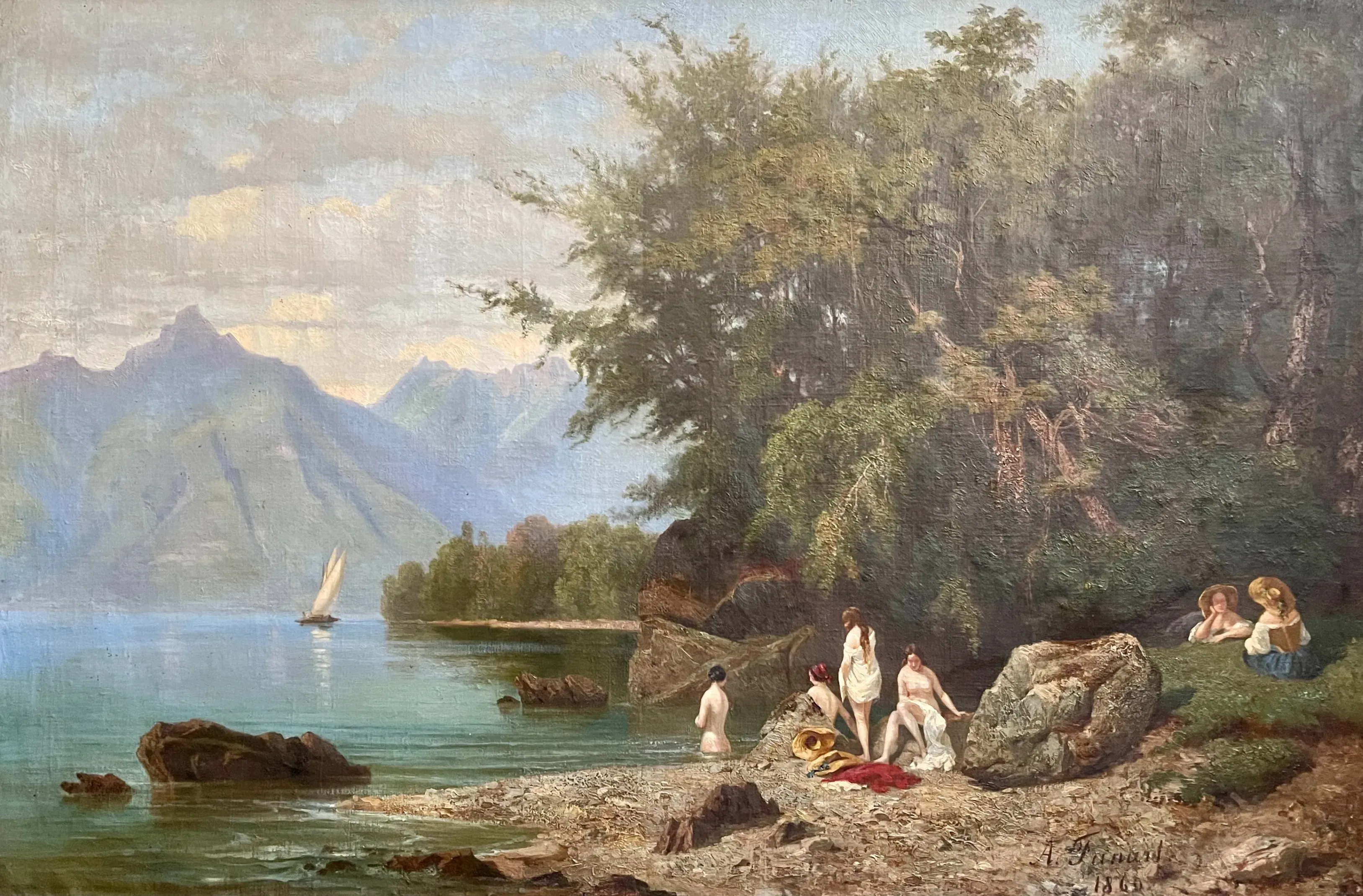 FANART Antonin (1831-1903). Les baigneuse, 1860.
