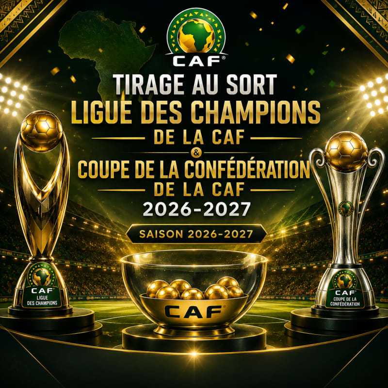 Tirage au sort de la Ligue des Champions et de la Coupe de la Confédération 2026-2027 : Calendrier et dotations financières