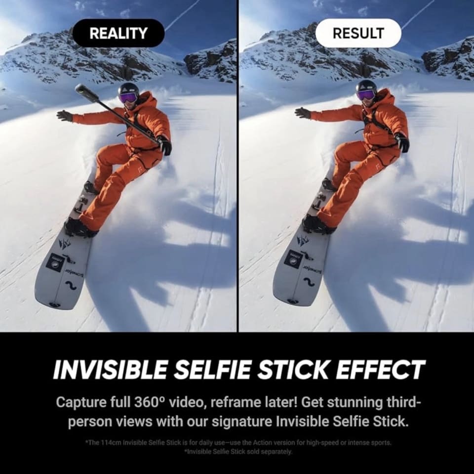 Insta360 X5 Kit con palo y tarjeta de 256 GB, foto 7