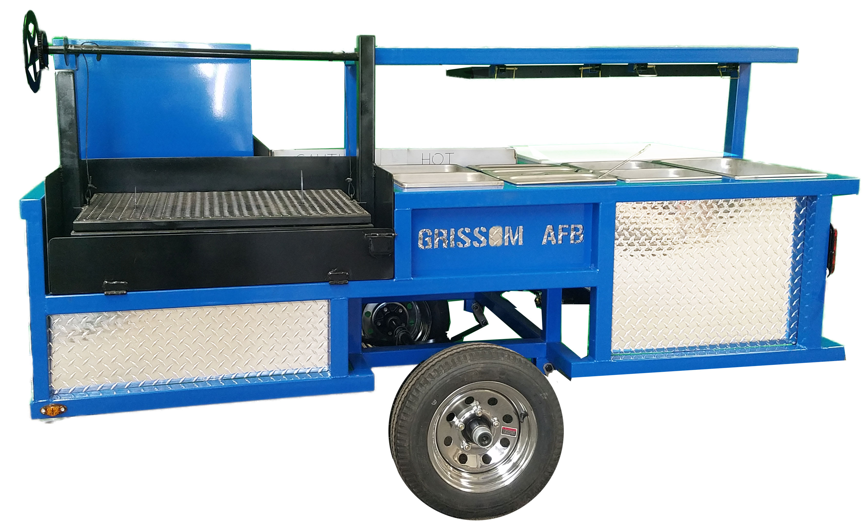 Double RibMaster Propane Assist BBQ Smoker Grill Trailer Food