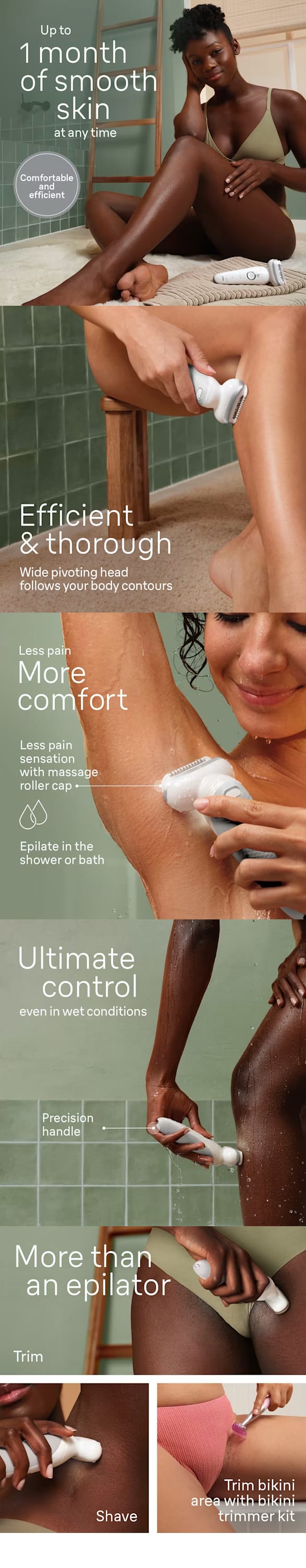 Braun SES9-241 Silk-epil 9 Wet & Dry Epilator - Silver infographic