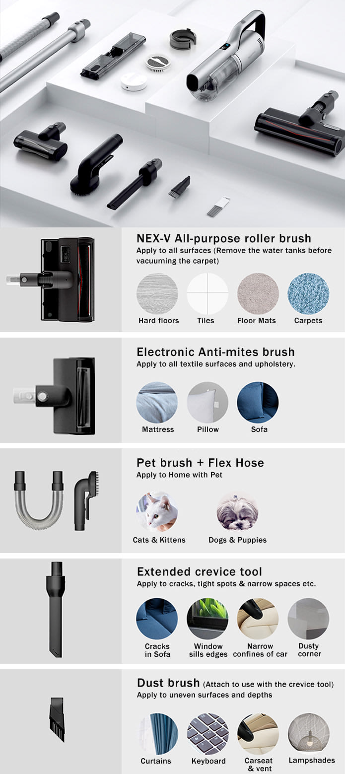 Roidmi X30 Powerful Cordless Smart Handheld Vacuum Cleaner & Mop w App infographic 2 of 2