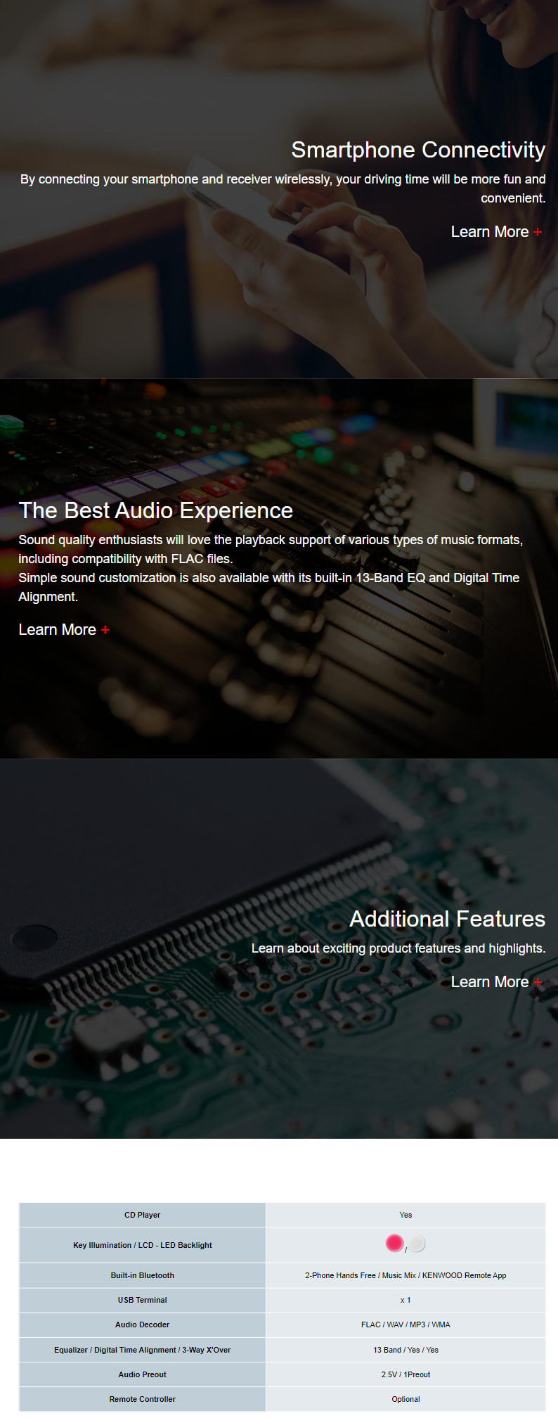 KDC-BT560U features