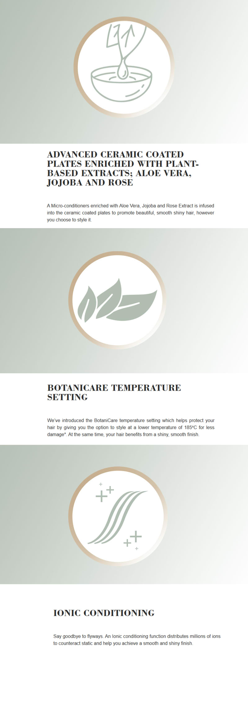 Remington Botanicals Straightener infographic