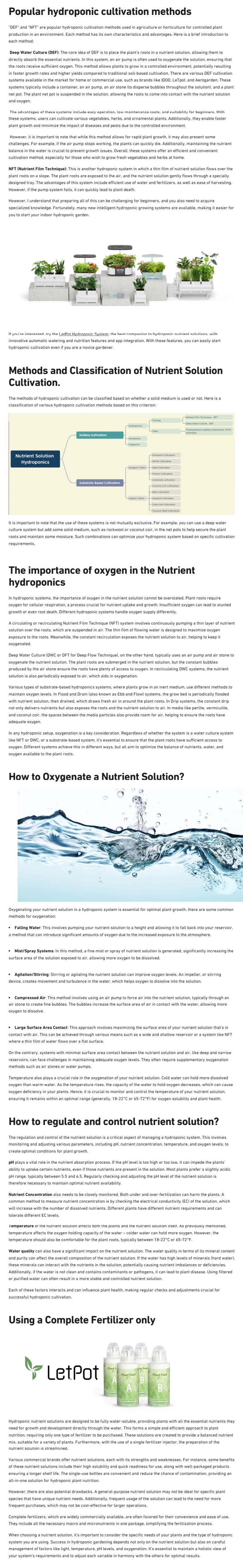 LetPot Plant Food A & B Hydroponics Nutrients (4 Bottles) infographic