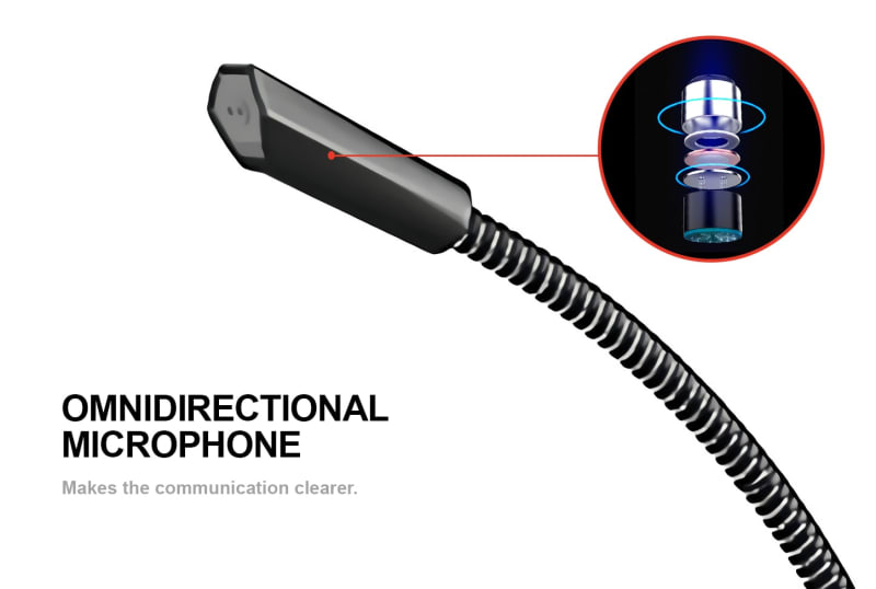 Havit GK55 RGB Backlit Gaming Desktop USB Microphone Plug and Play infographic 2 of 3