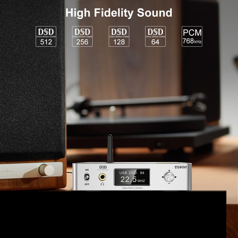 Lavaudio DS600 HiFi DAC & Headphone Amplifier Bluetooth 5.0 Black infographic 4 of 8