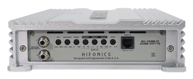 Hifonics BG-2500.1D 2500W Mono Brutus Gamma Amplifier Monoblock infographic