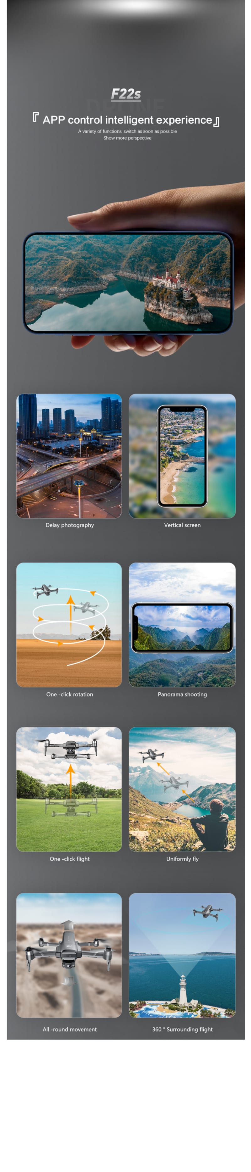 SJRC F22S PRO GPS 5GHz WiFi 4K EIS Camera 2-Axis Gimbal Drone infographic 2 of 2
