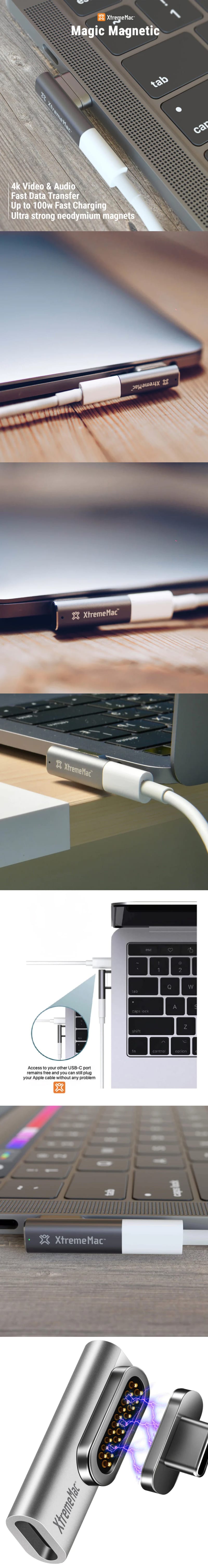 XtremeMac Magnetic Type-C Adapter infographic