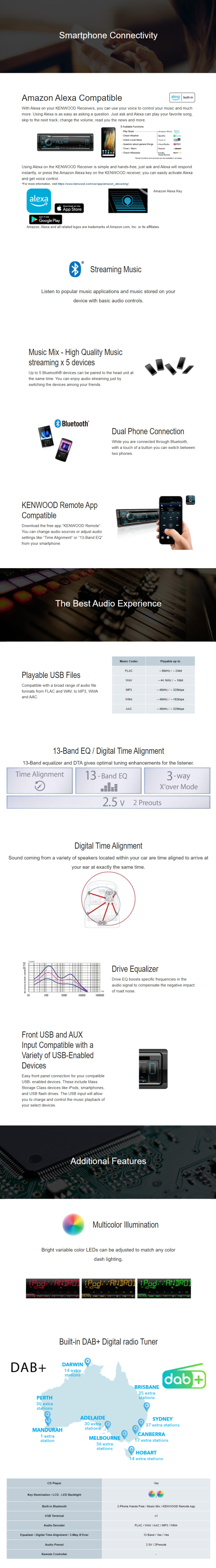 KDC-BT760DAB features