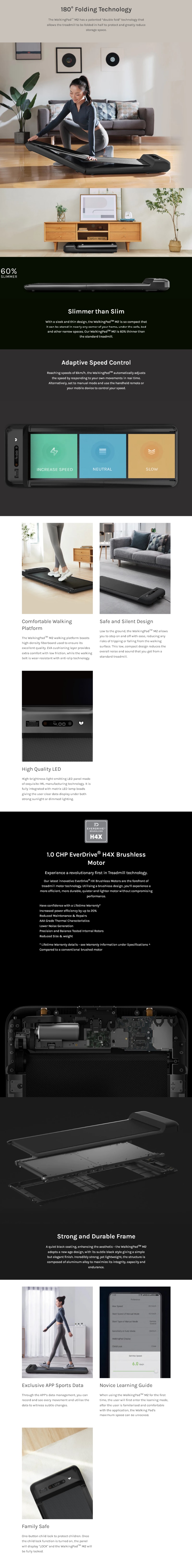 WalkingPad Fitness M2 Treadmill infographic