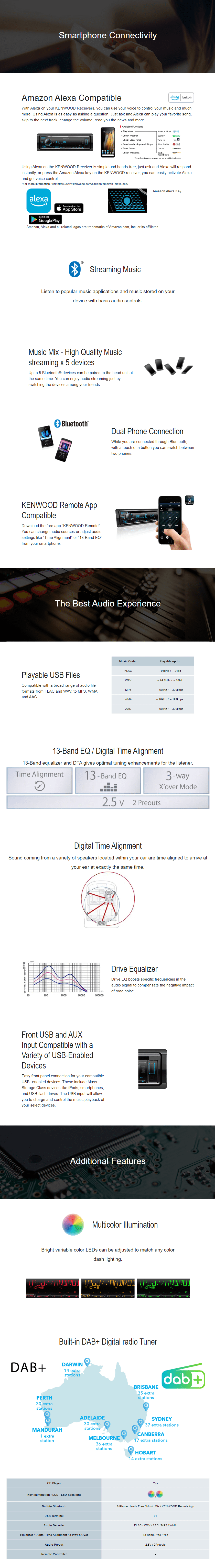 KDC-BT760DAB features