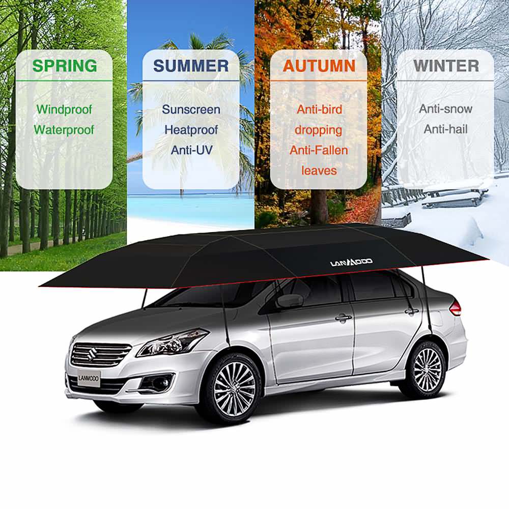 Car Tent Anti Uv Windproof Sun Shelter Portable Folded Car Canopy Cover Camping Car Umbrella Sale Banggood Com