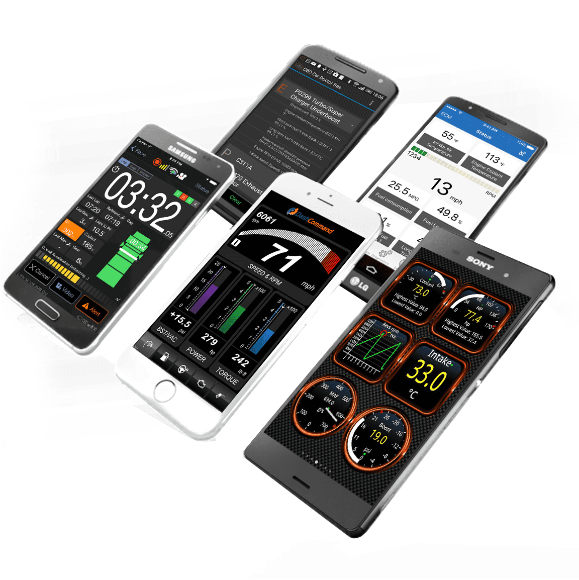 Phones with OBD2 software