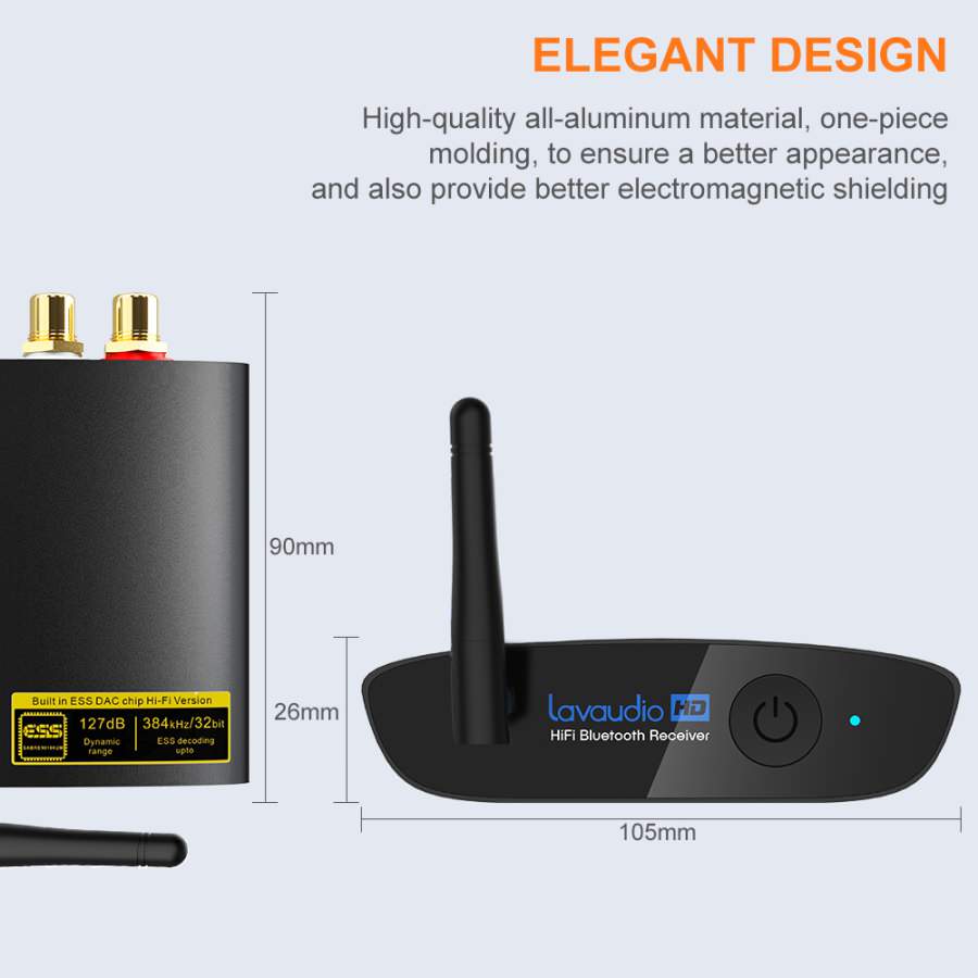 Lavaudio DS200 Pro HiFi Bluetooth 5.0 Receiver DAC aptX HD Lavaudio DS200 Pro HiFi Bluetooth 5.0 Receiver DAC aptX HD