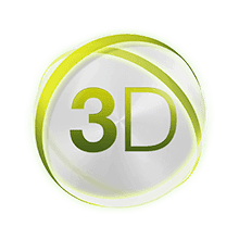 3D Circle Ball With Green Accents