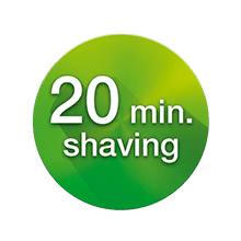 Green circle 20 minute shaving icon