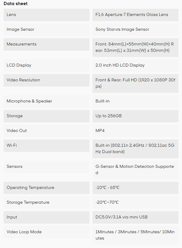 product info