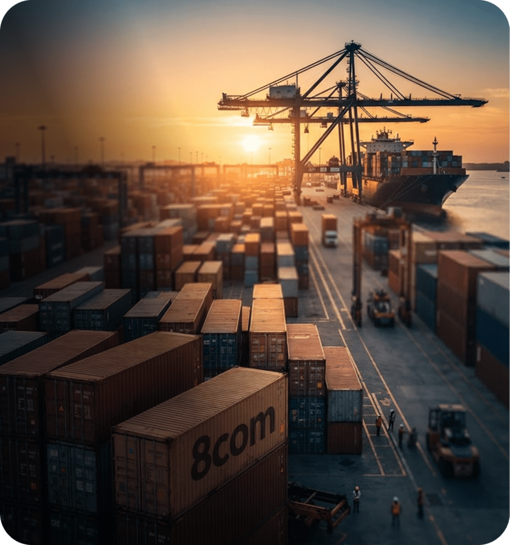 International commerce shipping port