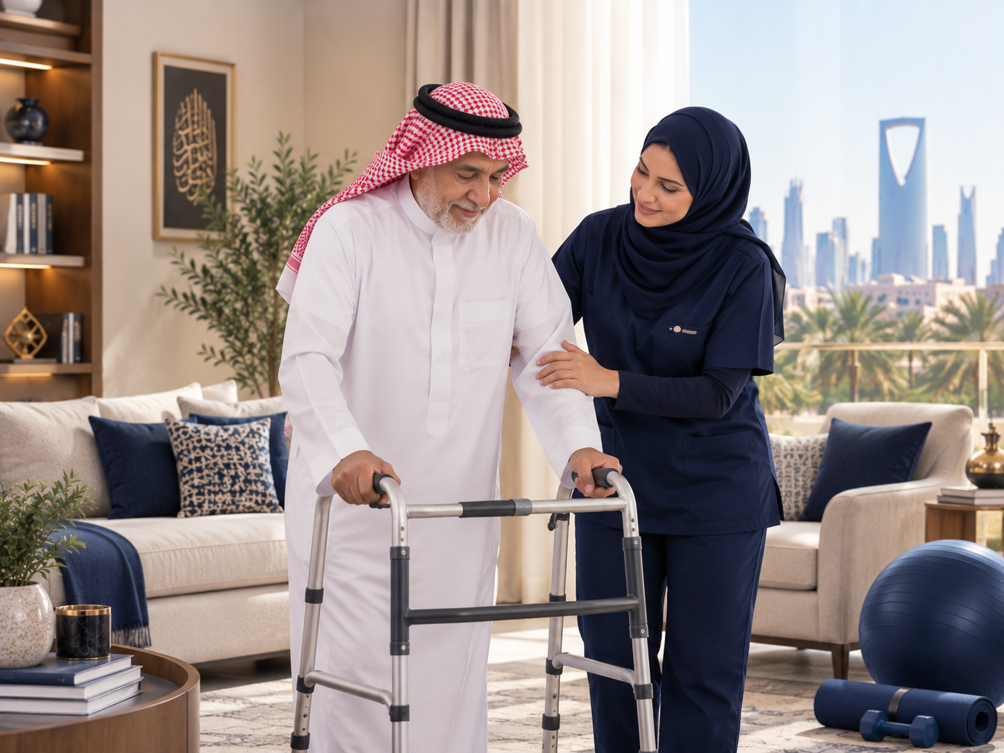 Physiotherapist training senior