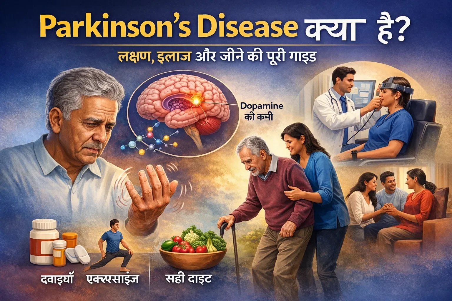 🧠 Parkinson’s Disease क्या है? लक्षण, इलाज और जीने की पूरी गाइड