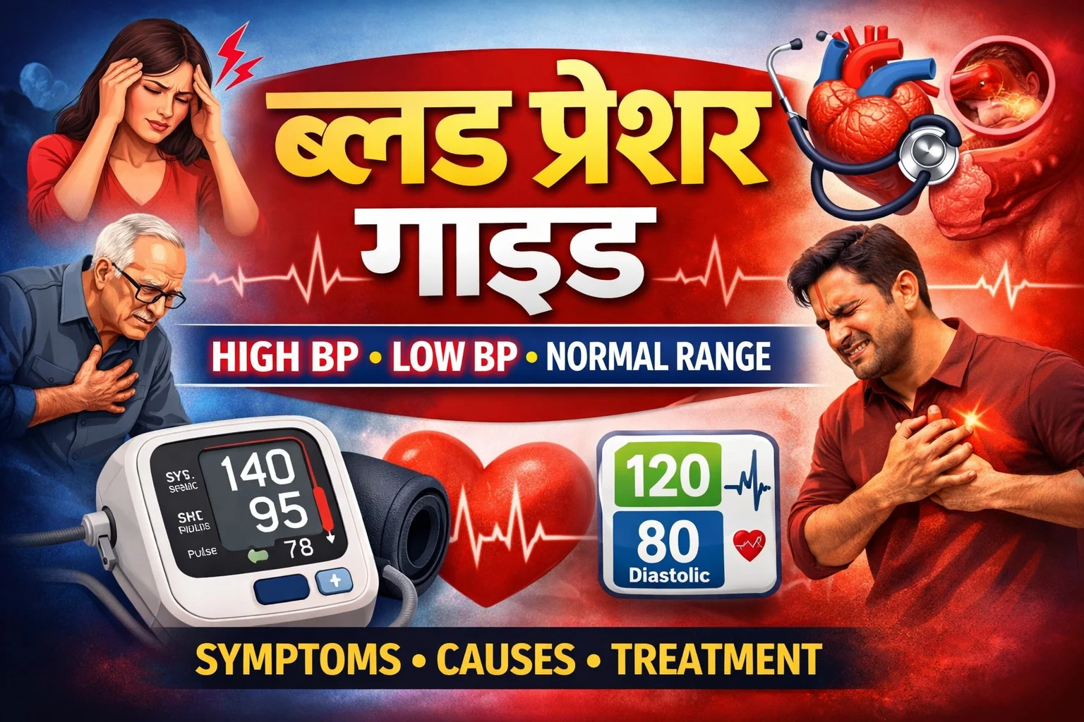 High BP, Low BP & Normal BP Range Guide | Symptoms & BP Machine