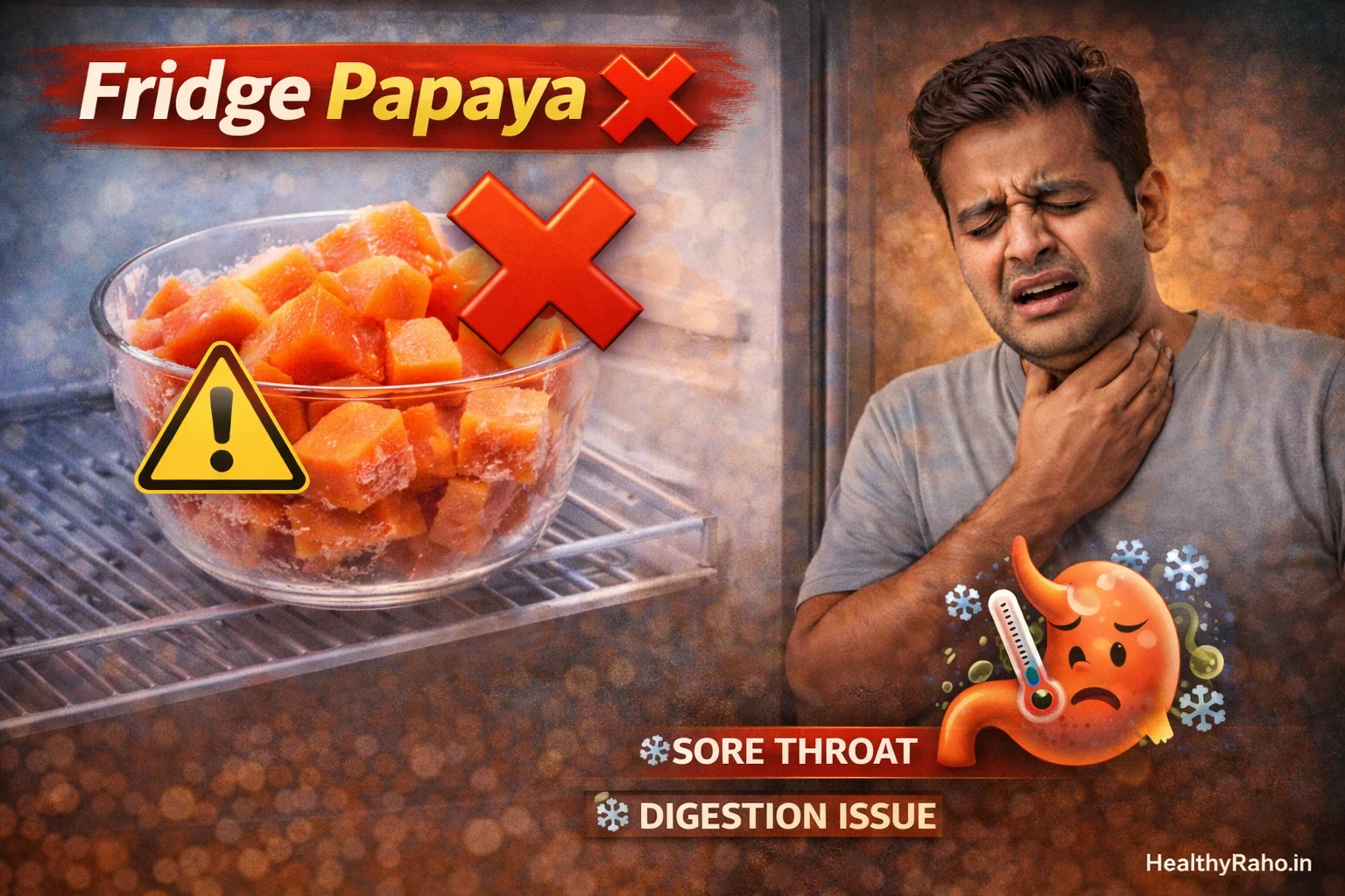 cold papaya side effects fridge papaya digestion problem sore throat cold food fruit health risk