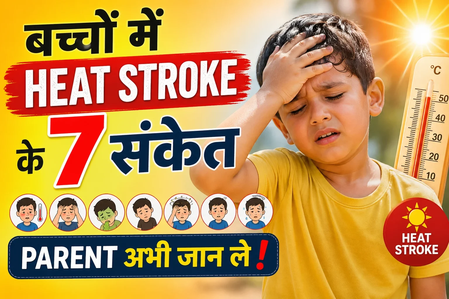 बच्चों में Heat Stroke के 7 शुरुआती संकेत - Parent अभी जान ले