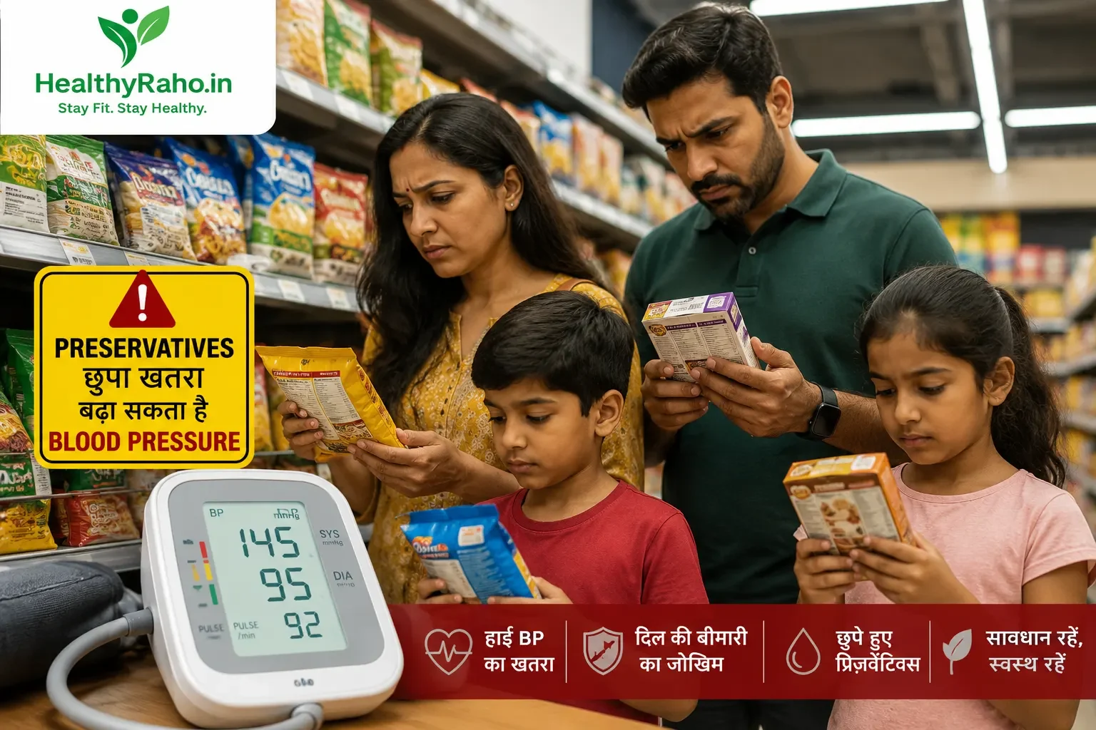 Packaged food preservatives aur High Blood Pressure risk