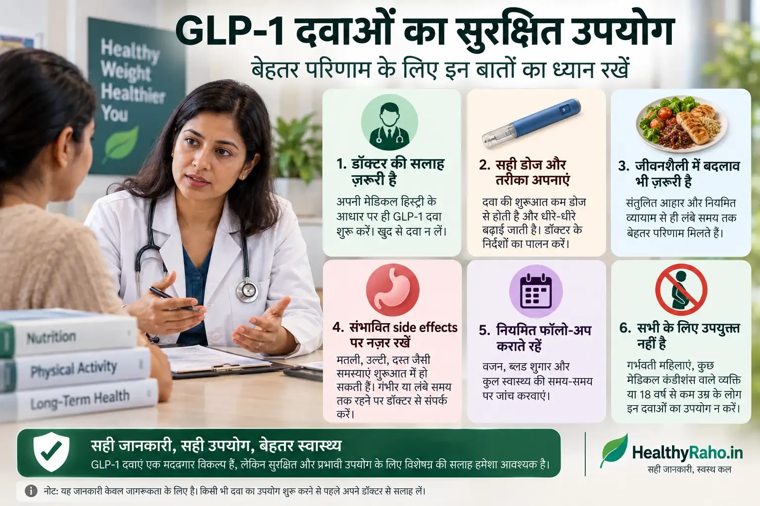 Pregnancy planning के दौरान GLP-1 medicine को लेकर डॉक्टर से सलाह करती महिला