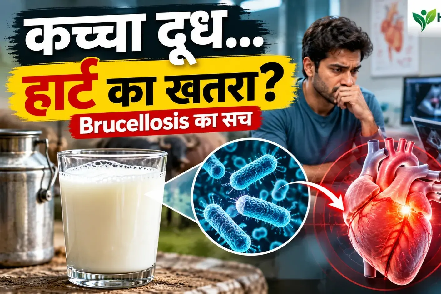 🥛 कच्चे दूध से ब्रुसेलोसिस और हार्ट का खतरा? 33 साल के केस का सच