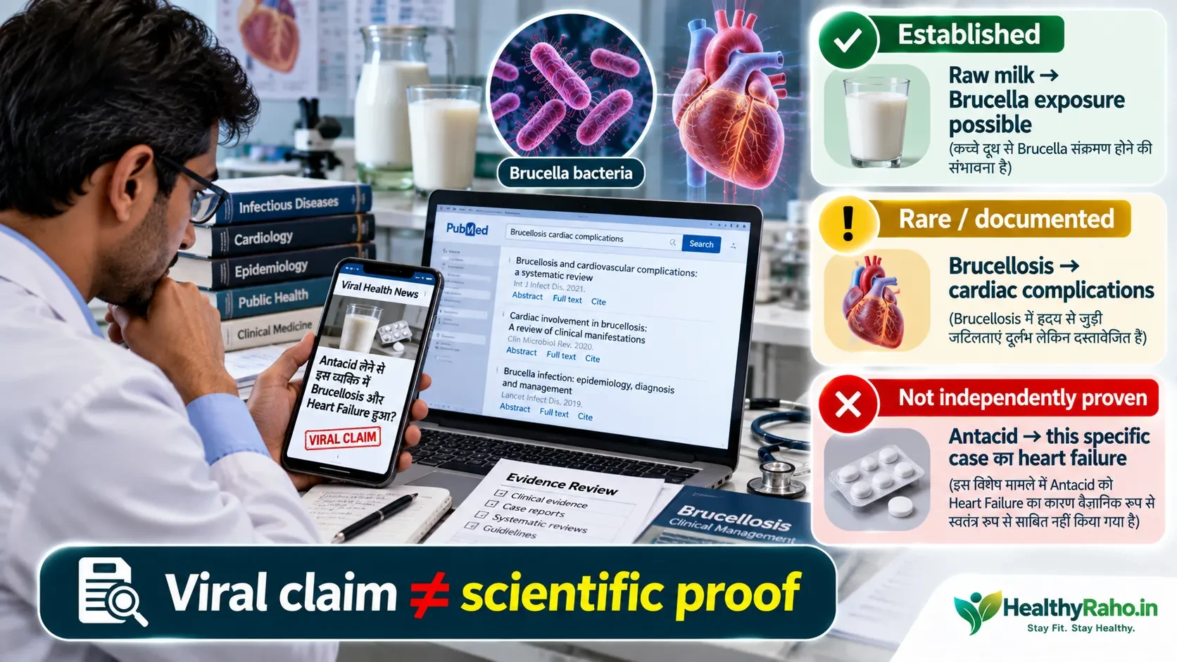 कच्चे दूध और ब्रुसेलोसिस से जुड़ी वायरल खबर की वैज्ञानिक evidence-based fact check