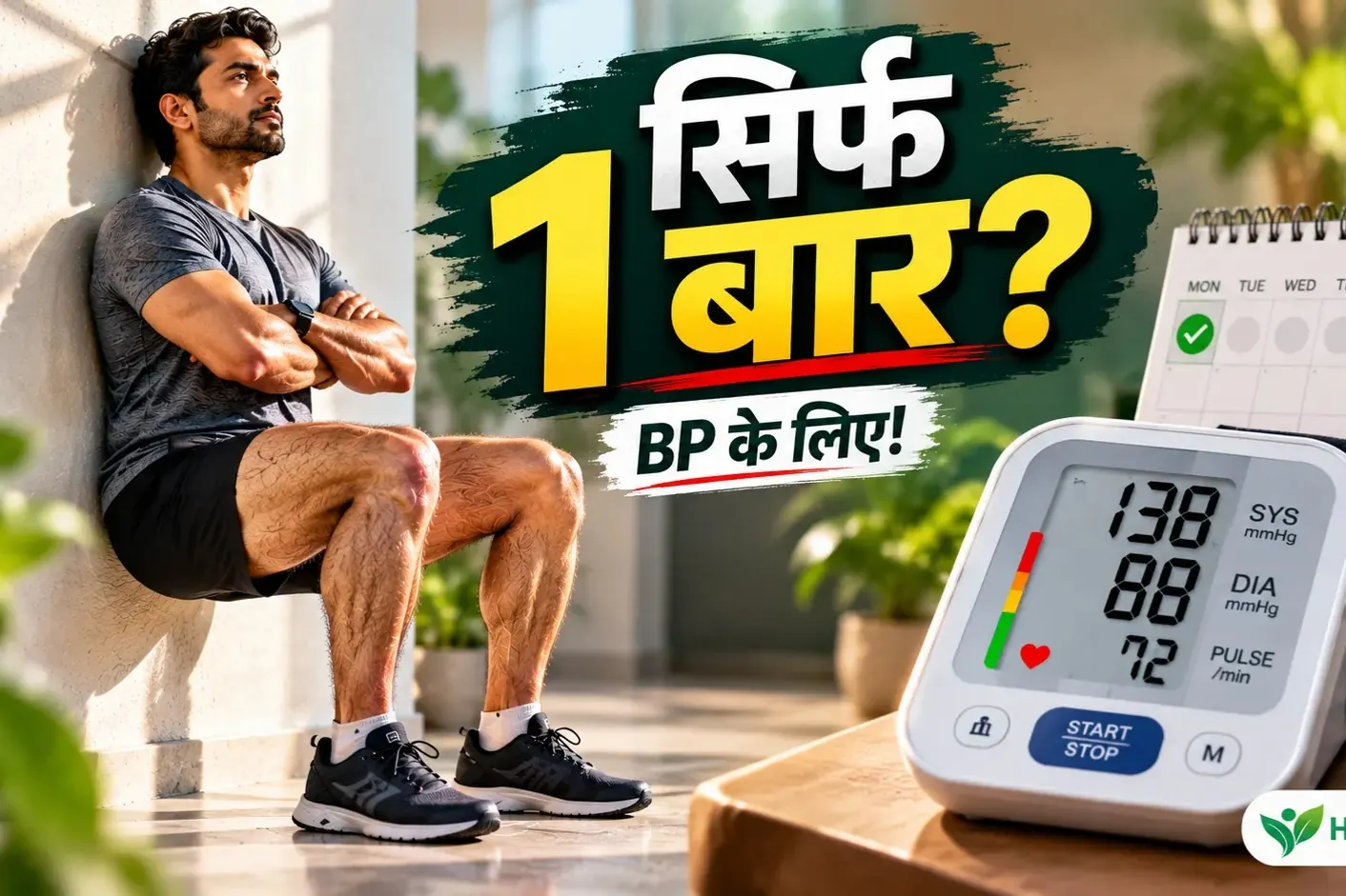 हफ्ते में सिर्फ 1 बार Wall Squat? BP पर क्या कहती है 2026 की रिसर्च