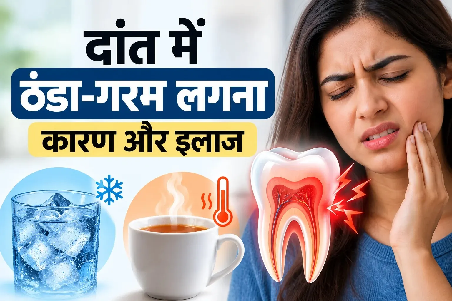 दाँत में ठंडा-गरम लगते ही दर्द? जानें कारण, इलाज और कब डेंटिस्ट को दिखाएँ