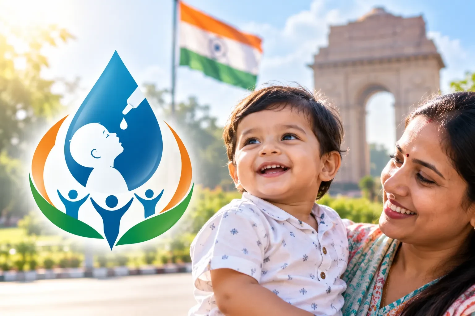 भारत में पोलियो उन्मूलन की सफलता और स्वस्थ भविष्य का प्रतीक भारतीय बच्चा