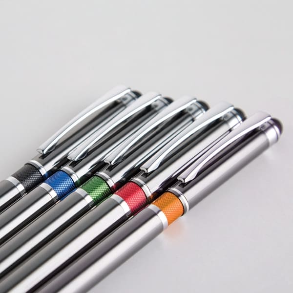 Gunmetal Push Open Stylus Pen