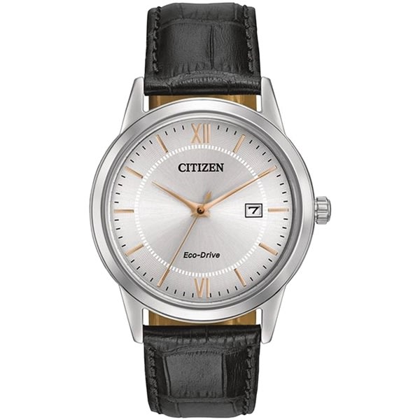 Citizen Men's Eco-drive With Black Leather Strap