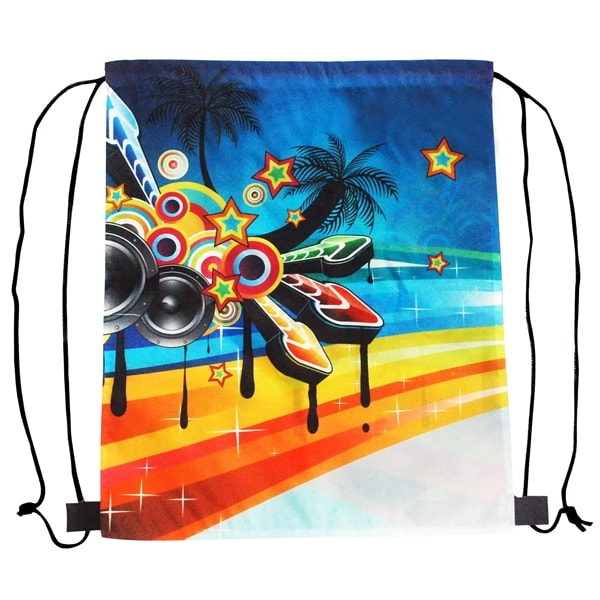 14" X 17" 210d Drawstring Bag 2 Sides Full Color Printed