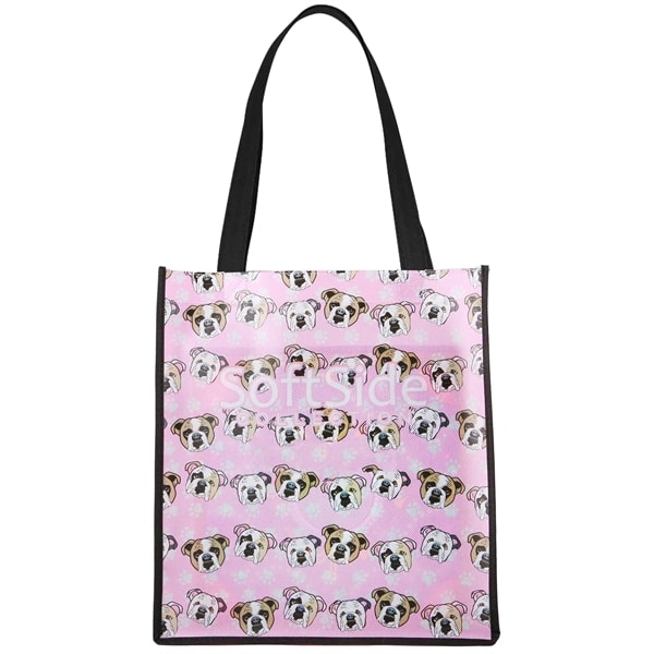 13"x13"x8" 100 Gsm Pet Tote Bag With Black Gusset & Handles