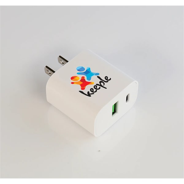 Dual Port Flat Wall Adapter