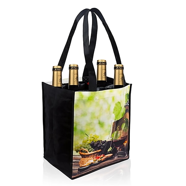 100 Gsm Pet 6 Bottle Wine Tote Bag