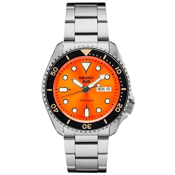 5 Sport Watch With Orange Dial