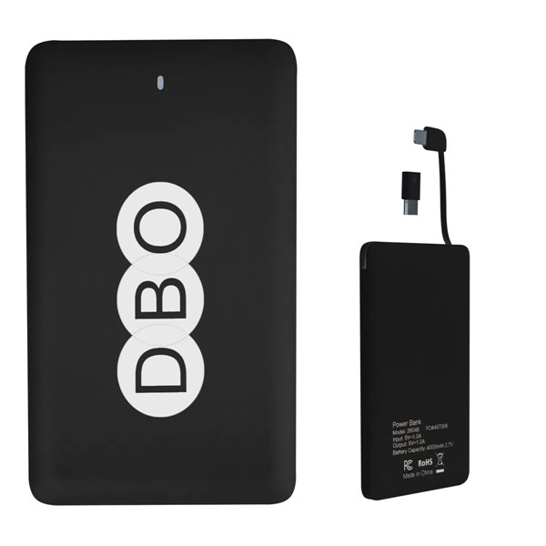 4000 Mah 3-in-1 Power Bank