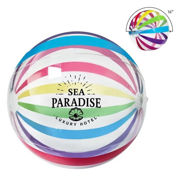 16" Striped Beach Ball