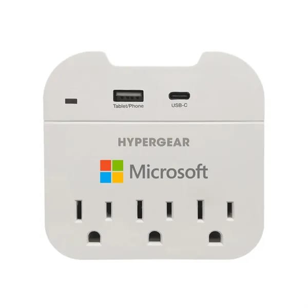 Hypergear Multi Plug 5 Outlet Extender With Usb-c & Usb Port